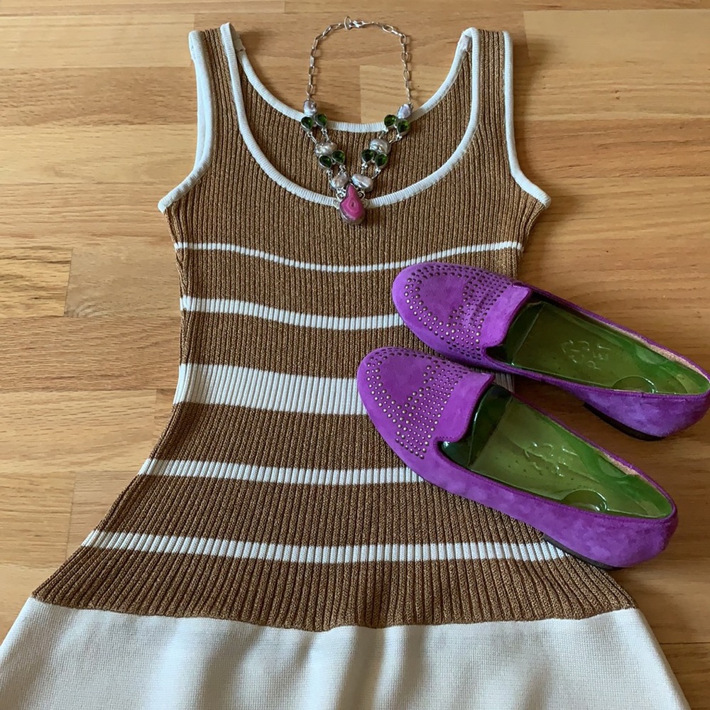 📍FIRM📍RARE Italy Vintage 🌞2pc knit dress set suit - Picture 9 of 16